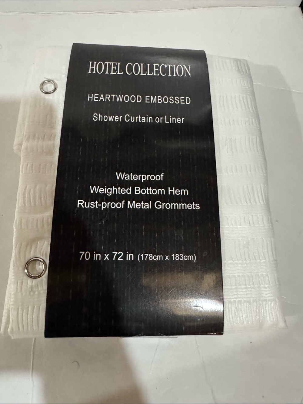 Hotel Collection White Heartwood Embossed Shower Panel